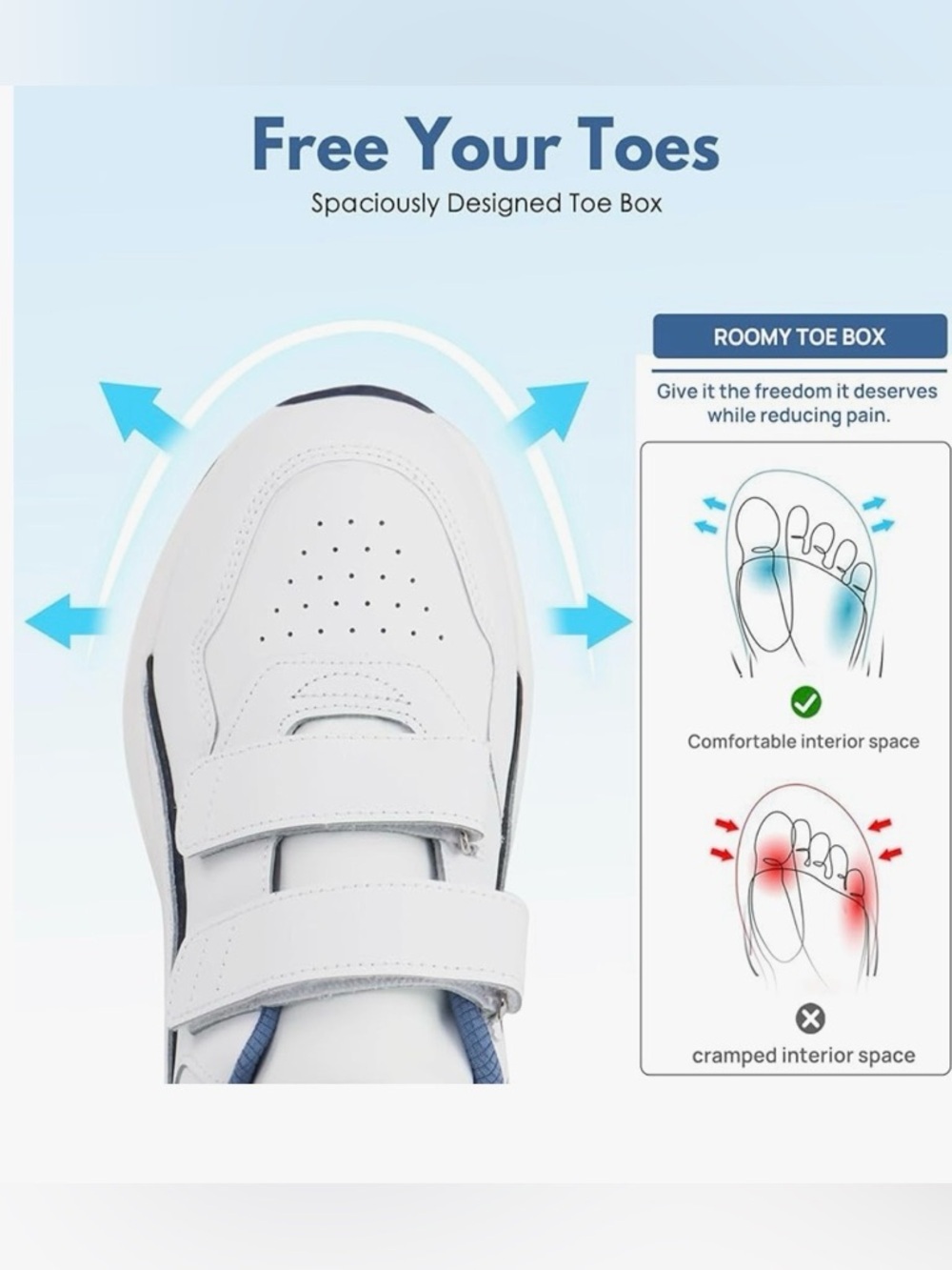 ORTOREX Women Diabetic Leather Orthopedic Walking Shoes Wide Toe Box Shoes Sz 9 - Picture 4 of 15